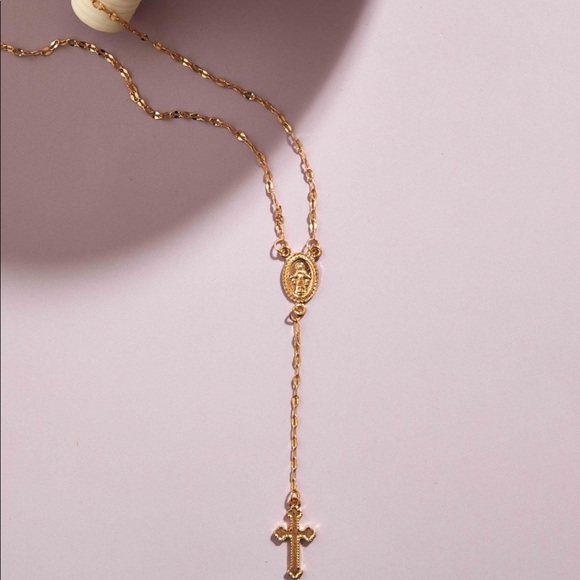 Beautiful Rosary Cross Necklace - Picture 2 of 2